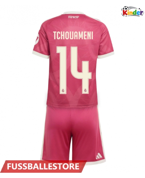 Günstige Real Madrid Aurelien Tchouameni #14 3rd trikot Kinder 2026-27 Kurzarm (+ Kurze Hosen)